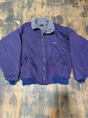 Vintage Patagonia Bomber Jacket Adult S Made In USA Fleece Lined Nylon